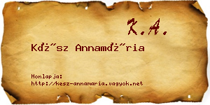 Kész Annamária névjegykártya