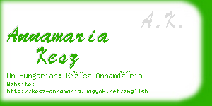 annamaria kesz business card